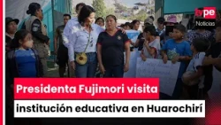 Keiko Fujimori visits school in Huarochirí to oversee educational service conditions