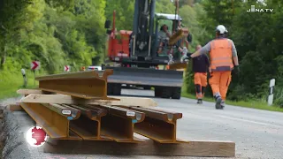 Gleisbau im Himmelreich – Erste Schienen sind angekommen
