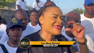 Konseyè Yves Marie Edouard ap sensibilize sitwayen yo al enskri nan biwo sant rejis elektoral yo.