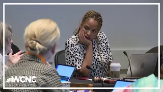 Former CMS school board chair speaks at Tuesday's meeting