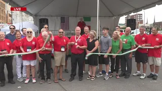 7News Reporter Annalise Murphy Noon Live shot Upper Ohio Valley Italian Heritage Fest