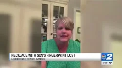 Mother seeks necklace lost on Sanibel bearing late son's fingerprint