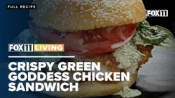 Recipe for Crispy Green Goddess Chicken Sandwich; Lunch idea from FOX 11 Living