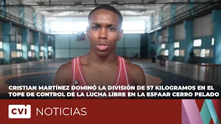 Cristian Martínez dominated the 57-kilogram division at the wrestling control meet