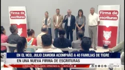 CINCO TV - EN EL HCD, JULIO ZAMORA ACOMPAÑÓ A 40 FAMILIAS DE TIGRE EN UNA NUEVA FIRMA DE ESCRITURAS
