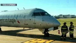 Oxygen masks drop during mid-air flight emergency