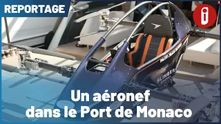 An aircraft in the Port of Monaco