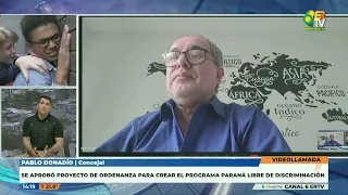 P6 Pablo Donadío   Se aprobó proyecto de ordenanza para crear el programa Paraná libre de discrimina