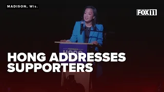 Democratic socialist Francesca Hong speaks as Wisconsin governor primary too close to call