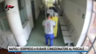 Napoli, ruba un condizionatore al "Pascale" incastrato dai video di sorveglianza
