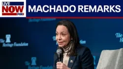 Venezuelan opposition leader Machado speaks after Trump meeting