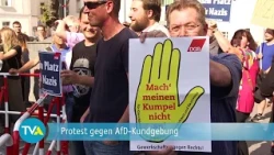 Proteste gegen AfD Kundgebung in Regensburg