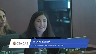 OAS News: Commissioner Rosa María Payá, CIDH Rapporteur for Nicaragua. August 7, 2026.