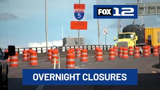 Major road closures along I-5 and Morrison Bridge Saturday night, Sunday morning