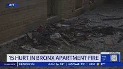Пятнадцать человек пострадали при пожаре в квартире в Бронксе.