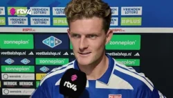 Olivier Aertssen's reaction after the PEC Zwolle vs. Cambuur Leeuwarden match