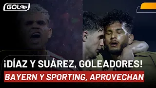 Goals from Luis Díaz and Luis Javier Suárez today in Europe | Bayern Munich and Sporting celebrat...