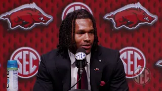 Arkansas RB Sutton Smith talks at SEC Media Days