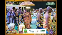 The royals arrive in grand style at the Ghana Month Durbar live from the Bukom Arena!
