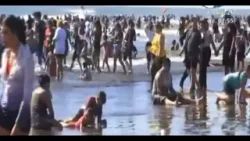 Familias nicaragüenses llenan playa de Pochomil para iniciar el 2026 Familias nicaragüenses llenan playa de Pochomil para iniciar el 2026