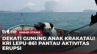 KRI Lepu-861 Approaches Mount Anak Krakatau to Monitor Its Activity | Main News