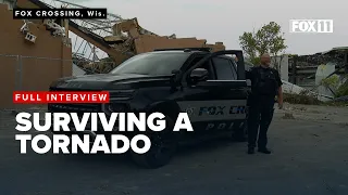 Police officer describes being in the middle of a tornado he caught on his dashcam: Full interview