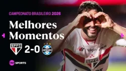 CALLERI MARCA EM CONTRA-ATAQUE PERFEITO, LUCAS CRAVA E LUCIANO ERRA PÊNALTI | SÃO PAULO 2X0 GRÊMIO