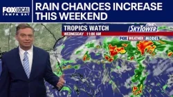 Rain chances increase as tropics stay quiet