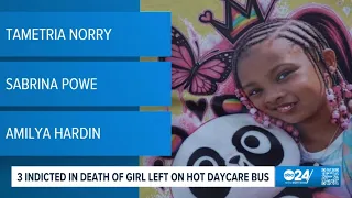 ABC24 News Update | 3 indicted in death of girl left on hot daycare bus