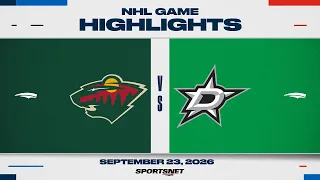 NHL Pre-Season Highlights | Wild vs. Stars - September 23, 2026