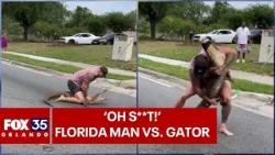 Florida man vs. alligator: Watch him take on reptile with bare hands, feet