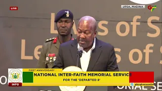 President's speech at the Memorial Anniversary of the  'Departed 8' : Airplane Crash Victims