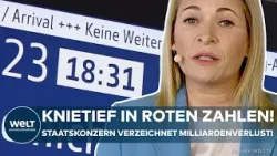 BAHN-BILANZ: Knietief in roten Zahlen! Staatskonzern verzeichnet Milliardenverlust!
