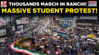 Students Flood Ranchi Streets: Thousands March Towards Jharkhand Vidhan Sabha | Protest Visuals