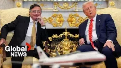 "I like you," Trump tells Colombia's Petro at 1st meeting in White House amid escalating tensions
