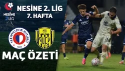 Fethiyespor - MKE Ankaragücü | Nesine 2. Lig 7. Hafta Maç Özeti