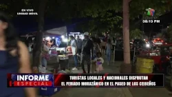 Local and National Tourists Enjoy the Morazán Holiday at the Paseo de los Ceibeños