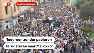 Inwoners van Ceuta de straat op na stormloop migranten
