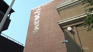 Graffiti vandals target the historic Royal Theatre building in Victoria