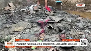 Trujillo: incendio en vivienda de adulta mayor provoca graves daños materiales