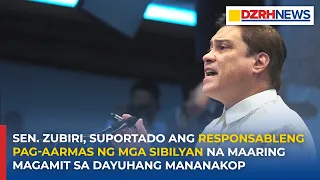 Sen. Zubiri: suportado ang responsableng pag-aarmas ng mga sibilyan para sa mga dayuhang mananakop
