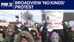 Broadview No Kings protest