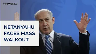 Dozens walkout in protest as Netanyahu takes UN stage