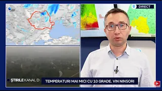Stirile Kanal D - Temperaturi mai mici cu 10 grade. Vin ninsori! | Editie de seara