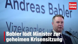 Babler summons ministers to secret crisis meeting | krone.tv NEWS