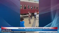 02 FEB 2026 Tren del recuerdo se detuvo en cruce peatonal: Personas lo cruzaron por debajo