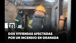 Incendio deja dos viviendas afectadas en barrio Silvia Ferrufino de Granada