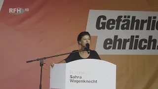 Sarah Wagenknecht in Halberstadt - The BSW fills the Halberstadt fish market - RFH aktuell