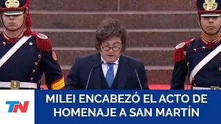 Javier Milei encabezó el acto de homenaje a San Martín: “Hay quienes quieren que vuelva el pasado”