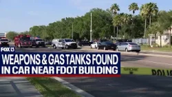 Weapons, gas tanks found inside car near FDOT building